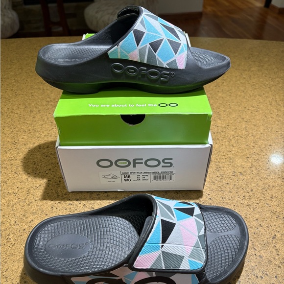 OOFOS M6 W8 EU 39 Sport Flex Limited Sandals Velcro Adjustable Strap with Box - Picture 3 of 12
